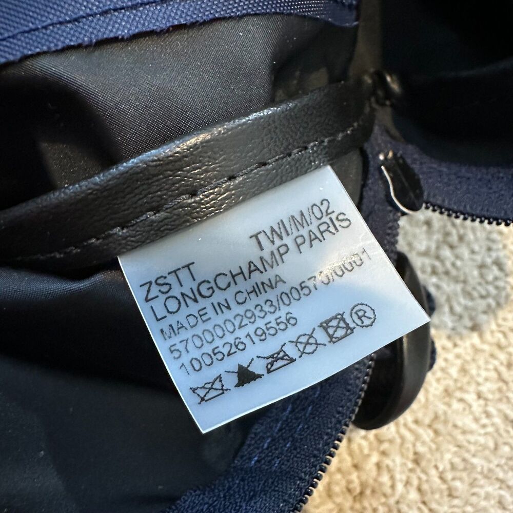 Longchamp Le Pliage Nylon Club Mini Backpack in Navy/Red - Picture 7 of 10